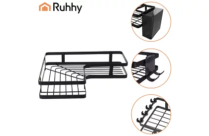 Rogowa półka łazienkowa - zestaw 2 sztuki