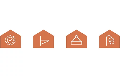 Rogowa półka łazienkowa - zestaw 2 sztuki