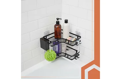 Rogowa półka łazienkowa - zestaw 2 sztuki