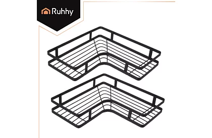 Rogowa półka łazienkowa - zestaw 2 sztuki
