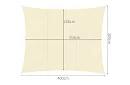 Osłona przeciwsłoneczna 4 × 3 m – Beżowa