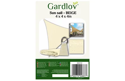 Zasłona przeciwsłoneczna trójkąt 4 × 4 × 4 m – Beżowa