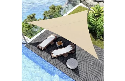 Zasłona przeciwsłoneczna trójkąt 4 × 4 × 4 m – Beżowa