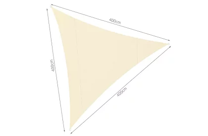 Zasłona przeciwsłoneczna trójkąt 4 × 4 × 4 m – Beżowa