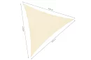 Zasłona przeciwsłoneczna trójkąt 4 × 4 × 4 m – Beżowa
