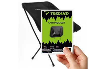 Składane krzesło kempingowe do 120 kg – czarne