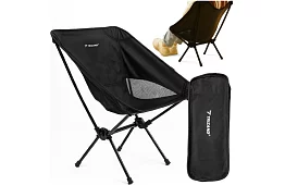 Składane krzesło kempingowe do 120 kg – czarne