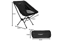 Składane krzesło kempingowe do 120 kg – czarne