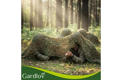 Siatka maskująca wojskowa 4 × 6 metrów + 100 pasków zaciskowych