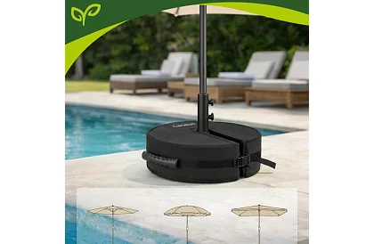 Zestaw obciążników na parasol 48 cm – napełnialne piaskiem do 40 kg