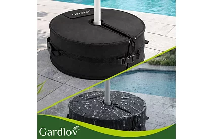 Zestaw obciążników na parasol 48 cm – napełnialne piaskiem do 40 kg