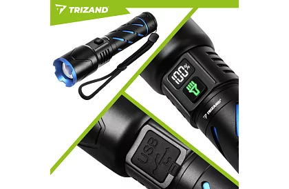 LED ładowalna latarka taktyczna 800 lm, 5000 mAh