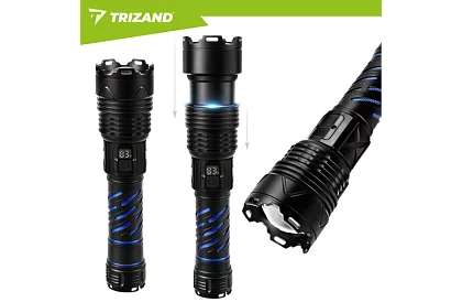 LED ładowalna latarka taktyczna 1500 lm, 5000 mAh