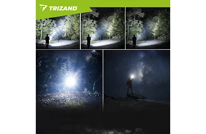 LED ładowalna latarka taktyczna 1500 lm, 5000 mAh