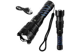 LED ładowalna latarka taktyczna 1500 lm, 5000 mAh