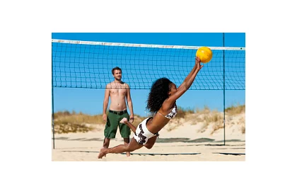 Siatka do siatkówki plażowej 9,5x1m – siatkówka, badminton, tenis