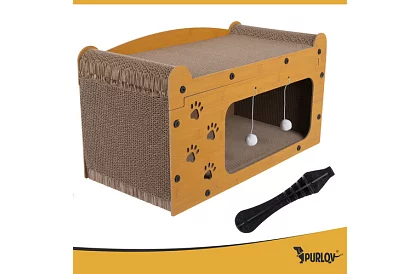 Drapak i buda dla kotów 3 w 1 – 29 × 55 × 29 cm