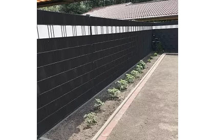 Taśma zaciemniająca na płot czarna – panelowa 450 g/m2 + klipsy