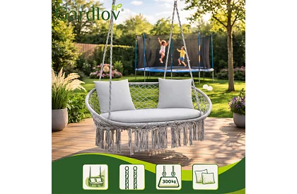 Huśtawka ogrodowa dwuosobowa z poduszką - Stork's Nest