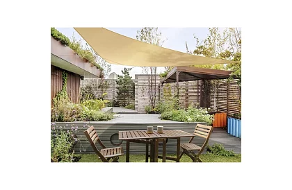 Strefa przeciwsłoneczna trójkąt 3 × 3 × 3 m – beżowa