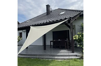 Strefa przeciwsłoneczna trójkąt 3 × 3 × 3 m – beżowa