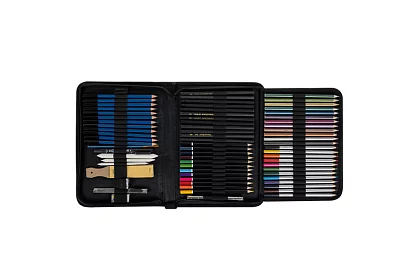 XXL Profesjonalny zestaw do szkicowania – 74 części w etui