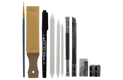 XXL Profesjonalny zestaw do szkicowania – 74 części w etui