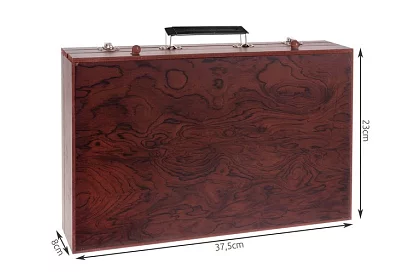 Zestaw do rysowania w drewnianej walizce - 148 elementów