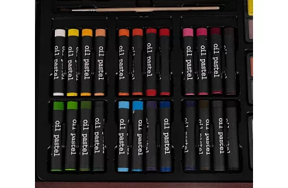 Zestaw do rysowania w drewnianej walizce - 148 elementów