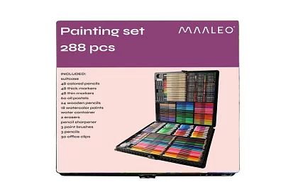 Duża zestaw malarski w walizce 288 szt.