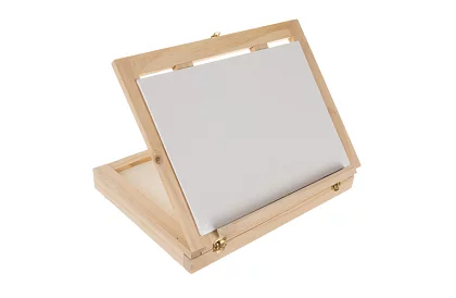 Zestaw artystycznych farb 45 sztuk w drewnianym etui z stojakiem