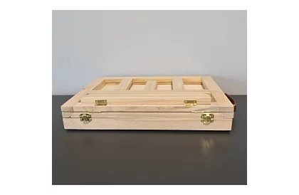 Zestaw artystycznych farb 45 sztuk w drewnianym etui z stojakiem