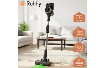 Bezprzewodowy odkurzacz pionowy LunPro 400W, 35 kPa