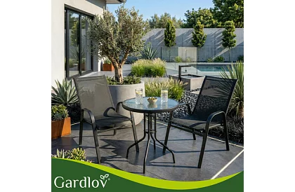 Zewnętrzne metalowe krzesła – 2 sztuki w zestawie