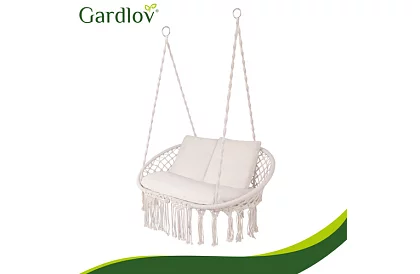 Huśtawka ogrodowa dwuosobowa z poduszkami - do 300 kg