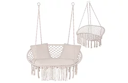 Huśtawka ogrodowa dwuosobowa z poduszkami - do 300 kg