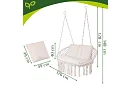 Huśtawka ogrodowa dwuosobowa z poduszkami - do 300 kg