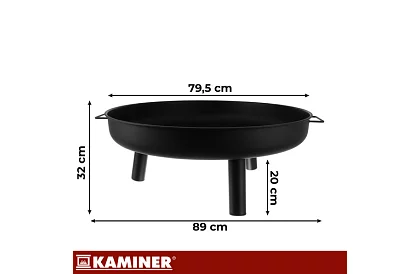 Ognisko ogrodowe z uchwytami – 80 cm