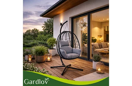 Huśtawka ogrodowa z poduszką – fotel wiszący do 150 kg