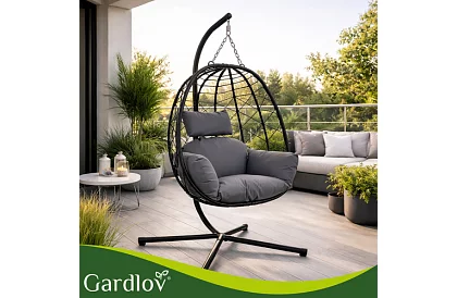 Huśtawka ogrodowa z poduszką – fotel wiszący do 150 kg