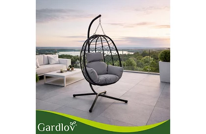 Huśtawka ogrodowa z poduszką – fotel wiszący do 150 kg