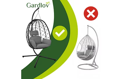 Huśtawka ogrodowa z poduszką – fotel wiszący do 150 kg