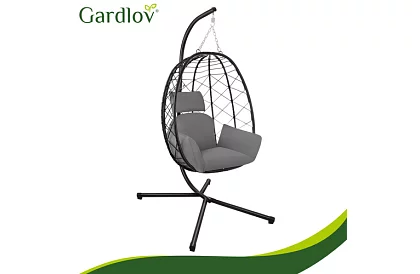 Huśtawka ogrodowa z poduszką – fotel wiszący do 150 kg