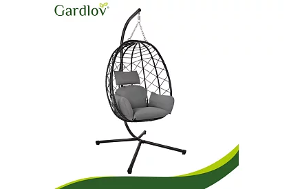 Huśtawka ogrodowa z poduszką – fotel wiszący do 150 kg