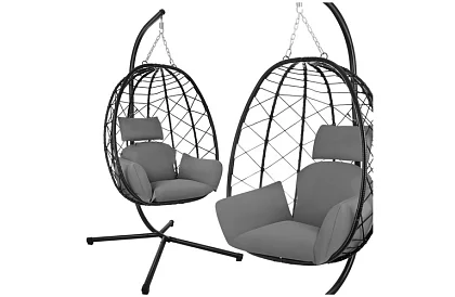 Huśtawka ogrodowa z poduszką – fotel wiszący do 150 kg