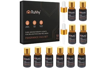 Zestaw olejków eterycznych, 10 zapachów – 10 sztuk po 10 ml