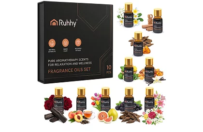 Zestaw olejków eterycznych, 10 zapachów – 10 sztuk po 10 ml