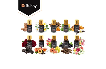 Zestaw olejków eterycznych, 10 zapachów – 10 sztuk po 10 ml