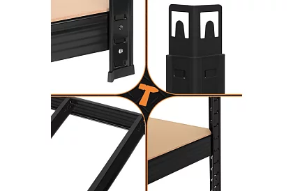 Regał metalowy magazynowy – 5 półek – 180×90×40 cm – nośność 1000 kg