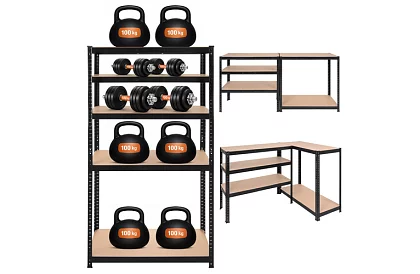 Regał metalowy magazynowy – 5 półek – 180×90×40 cm – nośność 1000 kg